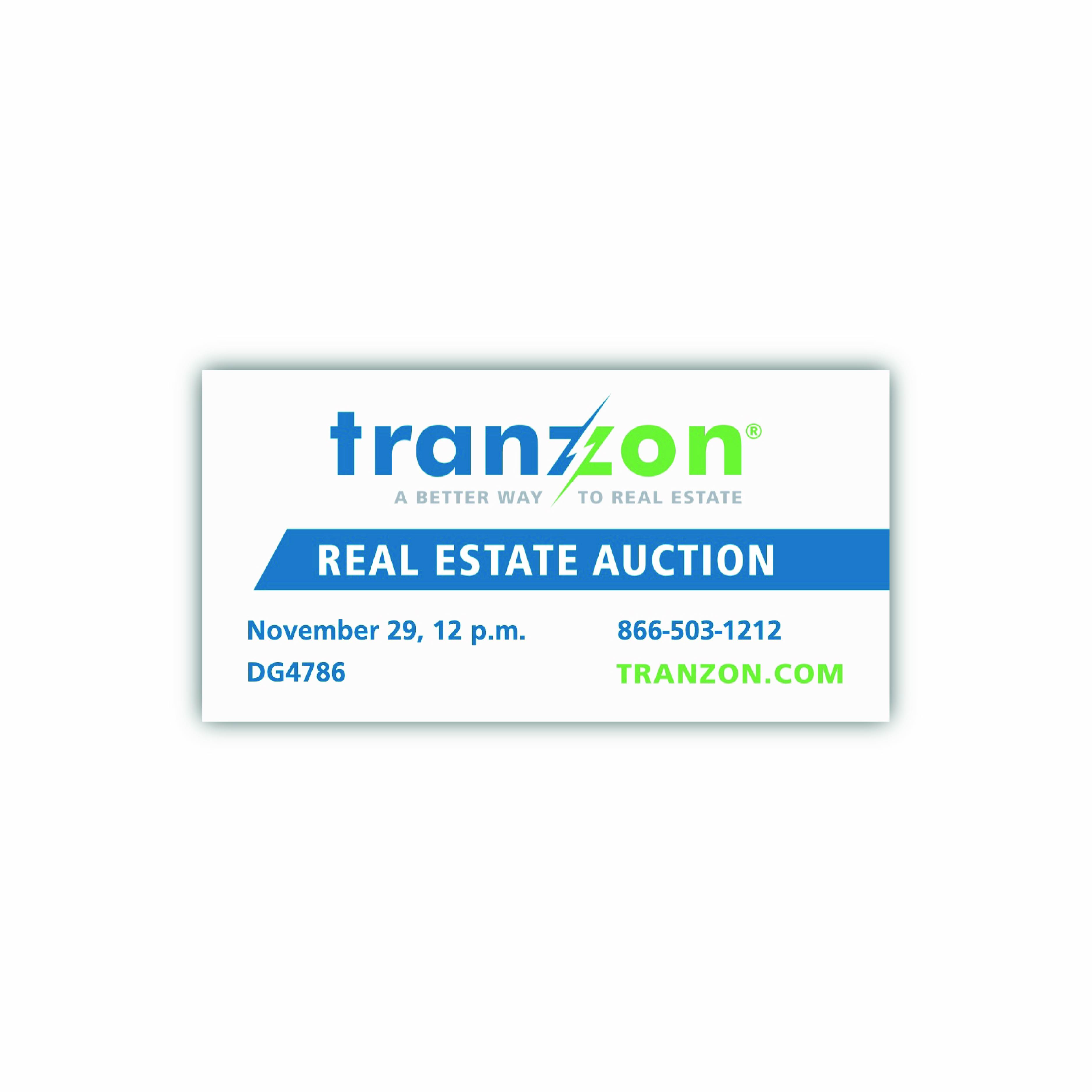 Tranzon Sign 4×8 – Real Estate / Auction Panel (Custom Design) #4