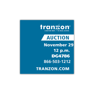 Tranzon Sign 4×4 – Real Estate / Auction Panel (Custom Design) #1